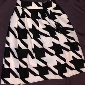 White and Black Skirt